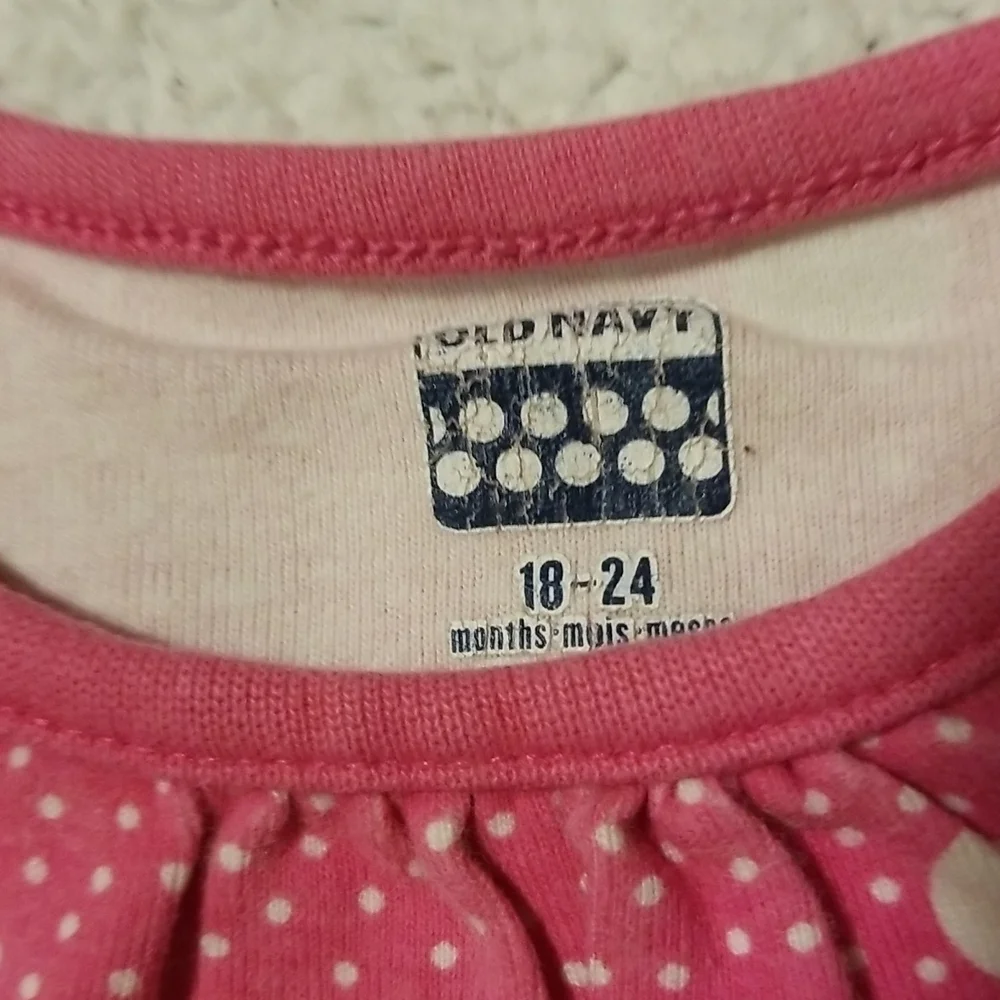 Old Navy Toddler Girl's Polkadot Long Sleeve Shirt